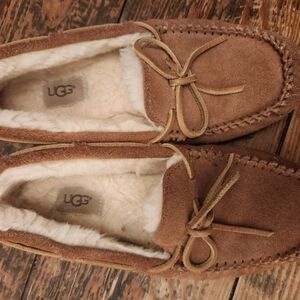 UGG Brown Suede Moccasin Slippers
